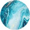 ELLENNE Tappetino Mousepad Rotondo 20cm con Cuciture - Marmo Oceanico|01