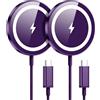 WRVVR Caricatore magnetico wireless per Apple Mag-Safe, confezione da 2, viola | Realizzato per iPhone 18 Pro/18 Pro Max/17/Air/16 15 14 13 12 Pro Max Plus mini, base di ricarica per Airpods 5/4/3/2/Pro