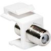 Faconet® Connettore Keystone F femmina > presa F, 75 ohm, connettore antenna satellitare per montaggio in pannelli Keystone o scatole di giunzione. (5 pezzi)