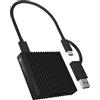 ICY BOX CFexpress Card Reader Type-B con USB 3.2 (Gen 2), 10 Gbit/s, lettore, USB-C e USB-A, alluminio, nero, Android/Windows/Mac OS, IB-CR404-C31