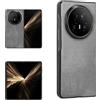 COQUE Custodia per Honor Magic V5,Flip Cover per Honor Magic V5 con motivo LycheeCase-Grigio