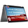 ist computers Dell Latitude 5340 - Laptop business 2 in 1 (touchscreen FHD da 13,3, Intel Core i7-1365U vPro, RAM DDR5 da 32 GB, SSD da 1 TB), retroilluminato, webcam 1080p, 2 Thunderbolt 4, Wi-Fi 6E, Win 11 Pro