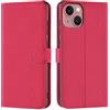 Verco Custodia a libro per iPhone 14 Plus, Astuccio Cellulare, Sacchetto Cellulare, per iPhone 14 Plus, 6,7 pollici, funzione carte di credito/leggio, colore: rosa