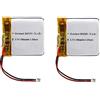 RAEWSTCO Batteria 2PCS 302323 LiPo 3.7V 150mAh 0.555Wh 1S 5C Liter Energy Battery per l'elettronica Ricaricabile Telefono Portatile Smartwatch Orologio GPS