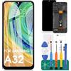 SRJTEK Sostituzione dello schermo per Samsung Galaxy A32 5G 2021 SM-A326 A326B A326K A326J A326 Display LCD Touch Digitizer Assembly Riparazione vetro con telaio (colore: nero)