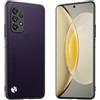 Longstong Custodia Adatta per Samsung Galaxy A33 5G (6.4), Cover in pelle metallica serie CODE - Viola scuro