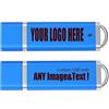 MEINAMI Chiavetta USB Personalizzata 4GB con il tuo Logo, Testo Penna USB Promozionali 25 Pezzi Azzurro
