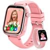 RUXINGX Smartwatch Bambini con GPS e HD Videochiamate, 4G Orologio Chiamate Rosa