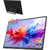 Iproda Monitor Portatile Multifunzione 18.5 IPS 100% sRGB 1080P FHD Schermo, USB-C & HDMI, Altoparlanti Integrati Schermo Portatile per USB C, Espansione Secondo Schermo per Laptop, Switch/Xbox