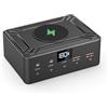Fangxuee Caricabatterie GaN da 190 W con Display Digitale, Caricabatterie da Tavolo USB di Tipo C PD 100 W QC3.0, Ricarica Rapida per Laptop, Tablet, Telefono, Spina UE