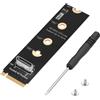 ELFJMZP Adattatore M.2 NVMe M-Key a OCuLink SFF-8611/SFF-8612 PCIe 4.0 x4, convertitore verticale 2280 NGFF SlimSAS, scheda di espansione Gen4 per Mini ITX, NUC, PC desktop, server U.2 NVMe SSD (tipo