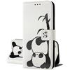 SEHEYA Cover per iPhone 17 Pro Pieghevoli Libretto con Motivo Custodia Portafoglio a Libro Flip Case 3 Tasche Interne Fibbia Magnetica Protezione Caso, Panda