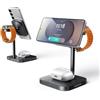 LULULOOK Stazione di ricarica per Samsung,caricatore rapido 3 in 1 da 15W wireless in alluminio per Galaxy S25 Ultra S24,S23 S22,Note,Z Fold 7,Flip,caricatore da 5W per Galaxy Watch Ultra/7/6/5/4/Buds