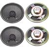 DN N/D 0,5 W 8 Ohm - Altoparlante magnetico 57 mm di ricambio di forma rotonda per 4 pezzi