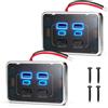 Linkstyle Presa USB 12V, Caricatore USB C da Incasso 102W con 4 Porte, PD 36W & 30W, Doppia QC3.0 18W, Doppio Interruttore, per Camper, Caravan, Barca, Auto, Camion
