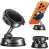 MAGIC JOHN Supporto per smartphone auto, doppio dispositivo di sicurezza, ventosa sottovuoto, 2500 gf magnetico, regolabile a 360°, per diversi scenari