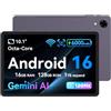 BNCF Tablet 10.1 Pollici Android 16 con Gemini AI丨Schermo HD In-Cell 120Hz丨16 (4+12) GB RAM 128 GB ROM丨Octa-Core丨Widevine L1丨WiFi 2.4G/5G + BT 5.0 + GPS丨6000 mAh丨Bpad 10 SE
