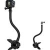 Mippko Jaws Flex Clamp regolabile Gooseneck Mount, compatibile con GoPro Hero 12/13/11/10/9/8/7/6/5/4/3+/3/Max/Fusion, Insta 360 one X1/X2/X3/R/RS, Mevo Start, DJI Osmo Action Camera