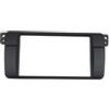 KIRYU Plancia Autoradio Cornice Fasce Radio 1/2Din Per BMW Serie 3 E46 1998-2005 Pannello DVD Stereo Montaggio Su Staffa Refitting Kit Rivestimento Cornice CD Lunetta