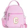 YOOLIFE Borsa regalo per bambine da 3 4 5 6 7 8 9 10 11 12 anni - Borsa a tracolla per bambini con lettere, regalo di compleanno per adolescenti, sorelle, nipote, Colore: rosa., C