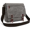 DORRISO Moda Borsa a Tracolla Uomo Borse Messenger Tela Ventiquattrore 13.3 pollici Laptop Messenger Bag Briefcase Viaggio Causale Lavoro Scuola Uomo Borsa a Tracoll Grigio