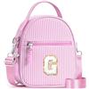 YOOLIFE Borsa regalo per bambine da 3 4 5 6 7 8 9 10 11 12 anni - Borsa a tracolla per bambini con lettere, regalo di compleanno per adolescenti, sorelle, nipote, Colore: rosa., G