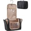 BAGSMART Borsa da Viaggio Sospesa, Borsa da Toilette Portatile, Nero , 23,5 x 18,5 x 13,5 cm
