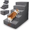 Sytopia, rampa per animali domestici, letti alti e divani per cani, scala pieghevole a 5 gradini, per piccoli, grandi cani e gatti anziani, in schiuma, antiscivolo