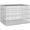 vidaXL Gabbia per conigli per interni ed esterni, per piccoli animali, recinto per conigli, recinto per animali domestici, con porta, 78 x 54 x 54 cm, ferro zincato