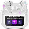 Thunelec 2026 Cuffie Bluetooth, 48 Ore Auricolari Bluetooth 5.4 Touch Screen, ANC/ENC Cancellazione Rumore Cuffie Senza Fili, 5 Equalizzatore, Stereo Hi-Fi Cuffie Wireless, IPX7 Impermeabile Cuffiette Bianco