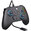 YUYIU Controller cablato per Xbox One, gamepad cablato compatibile con Xbox Series X|S/Xbox One/PC, controller di gioco cablato con effetto Hall Stick/Trigger, luce RGB, Macro, Turbo, jack da 3,5 mm
