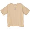 GURU SHOP Camicia da yoga, camicia Goa, a maniche corte, da uomo, in cotone, sabbia, XXL
