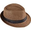 Miobo Cappello di Paglia, Cappello Panama, Cappello Fedora, Design Trilby, Protezione Solare 54-Cappello di Paglia-Marrone