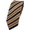TigerTie - Cravatta - A righe - Uomo Marrone braun beige anthrazit creme Taglia unica