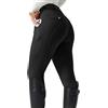 FitsT4 Sports Pantaloni da equitazione da donna, leggings da equitazione in silicone, con inserti completi, pantaloni da equitazione elasticizzati, pantaloni da equitazione estivi con 3 tasche