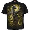 Spiral Oak Dragon Uomo T-Shirt Nero 100% Cotone Regular