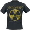 Megadeth Large Rip Nuclear Logo Uomo T-Shirt Nero 100% Cotone Regular