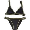 Generico Costumi da Bagno da Donna Push Up Bikini Set Brasiliana Tazza Triangolo Motivo Conchiglia Tricotato Moda Comodo Alta qualità Sexy Abbigliamento da Bagno Due Pezzi Costume per Spiaggia