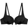 YAMAMAY - Bikini Parte Alta, Modello Balconcino con Ferretto, Donna, Essentials, Nero, monocromo