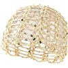 Generico Cappello Pullover con Paillettes Cappello Estivo da Donna con Cappuccio Lavorato a Maglia a Rete Berretto Lucido da Mare Cappello all'Uncinetto(Light Beige)