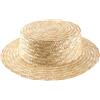 Classic Italy - Cappello Paglietta Bambino Little Boater - Size 51 cm - Naturel
