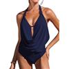 CUPSHE, Tankini, Costume da bagno da donna con scollo a V profondo e scollo a V, schiena bassa