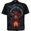Spiral Dragon's Lair Uomo T-Shirt Nero 100% Cotone Regular