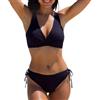 wadizo Bikini da donna Sexy Twist Front Lace Up Bikini Wickel Costume da bagno con motivo floreale Push Up in due pezzi Costume da bagno bikini da spiaggia