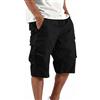 Youkly Short Cargo Uomo, Pantaloni Cargo Corti Uomo Estate, Short Cargo Elasticizzati, da Lavoro con Multiple Tasche, per attività all'Aperto, Tempo Libero (IT, Testo, S, Regular, Regular, Nero)