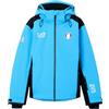 Emporio Armani EA7 Giacca da sci Collezione FISI in tessuto tecnico PROTECTUM7 ed imbottitura in STRATUM7 (IT, Testo, XL, Regular, Regular, Ibiza Blue Fisi)