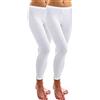 HERMKO 1720 2 paia di gambali da donna in cotone biologico 100%, Farbe:bianco, Größe Damen:40/42 (S)