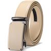 GAEKEAO Cintura Uomo Pelle, Cintura Senza Buchi 35mm, Belt Men con Fibbia Automatica con Scatola, Regalo per gli Uomini