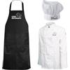 fratelliditalia.org Completo Personalizzabile Kit Divisa Cucina e Scuola Alberghiera con Grembiule, Cappello e Casacca Chef