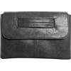 LYEAA Pochette da donna con busta Moda in pelle PU Grandi pochette Borse da polso in tinta unita Borsa da shopping for donna di capacità (Nero)